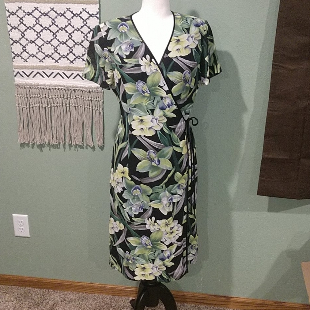 Dana Buchman Vintage Silk Wrap Dress